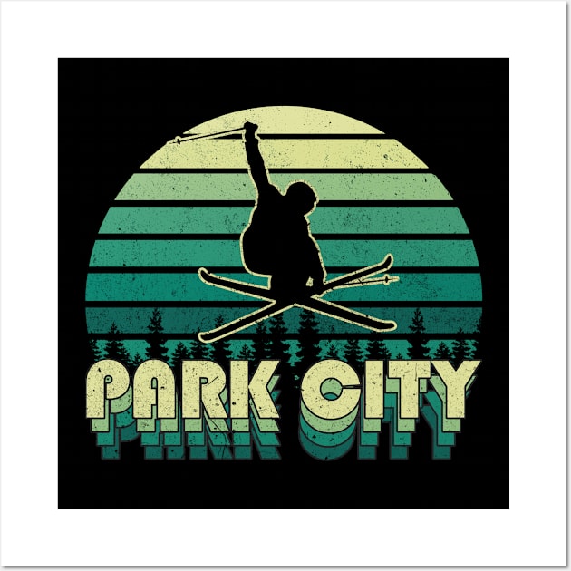 Park City ski 3d retro design Wall Art by NeedsFulfilled